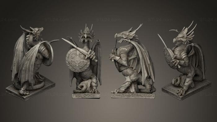 Figurines heroes, monsters and demons (Dragon stl, STKM_0183) 3D models for cnc